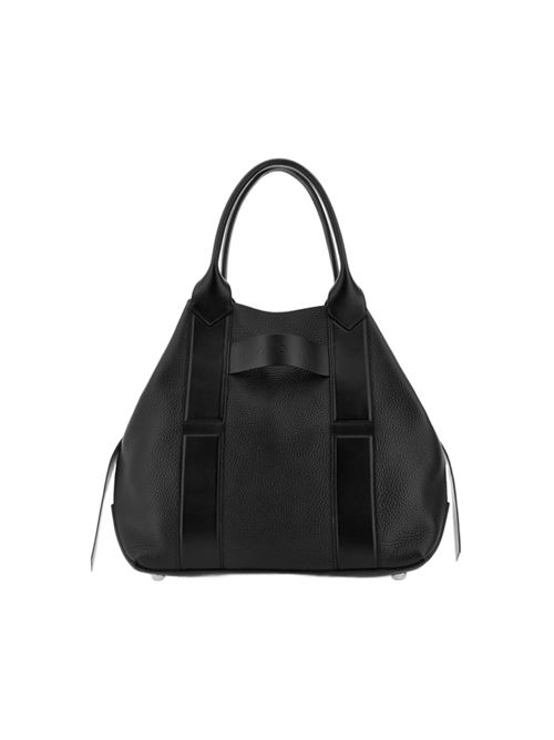 Borsa shopping da donna in pelle martellata colore nero HOGAN | KBW01OA0300UH9B999